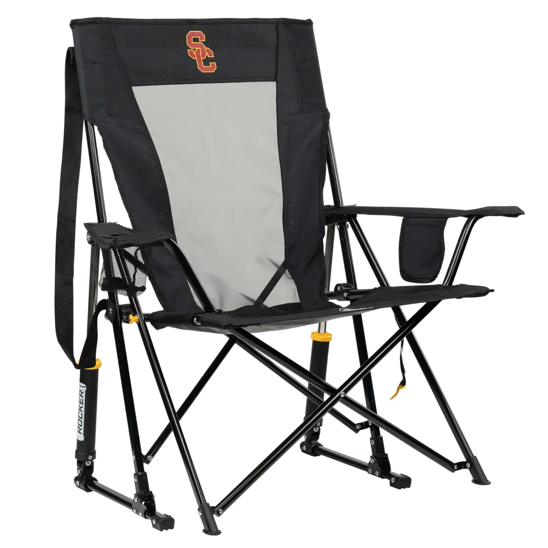 Luxury Camp College Comfort Pro Rocker - USC Trojans - Choice 856 - Freestyle Rocker Portable Outdoor Folding Chair - Default Title