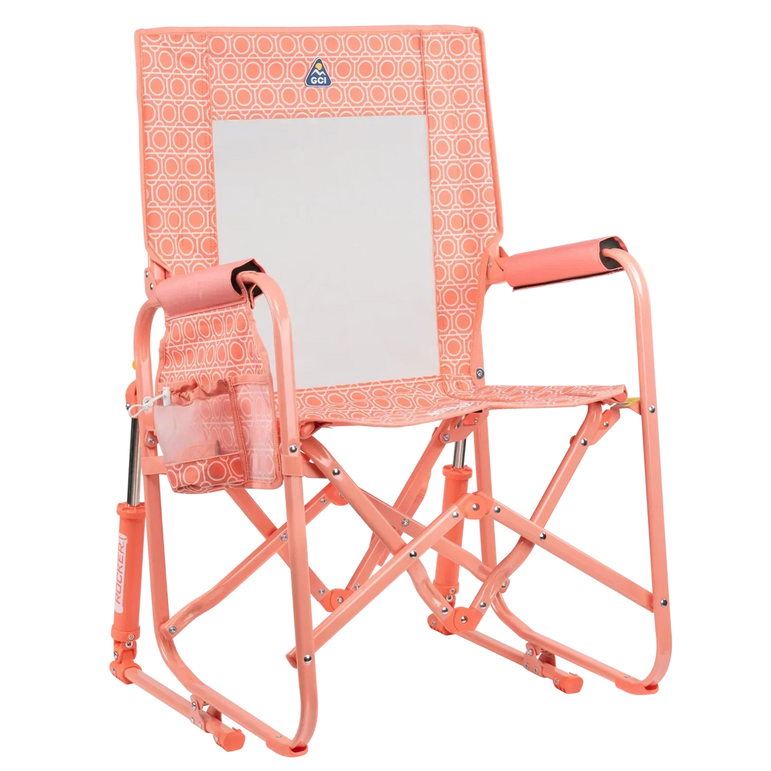 Smooth Motion Stowaway Rocker - Choice 794 - RoadTrip Rocker Smooth Motion Camp Chair - Coral Mosaic