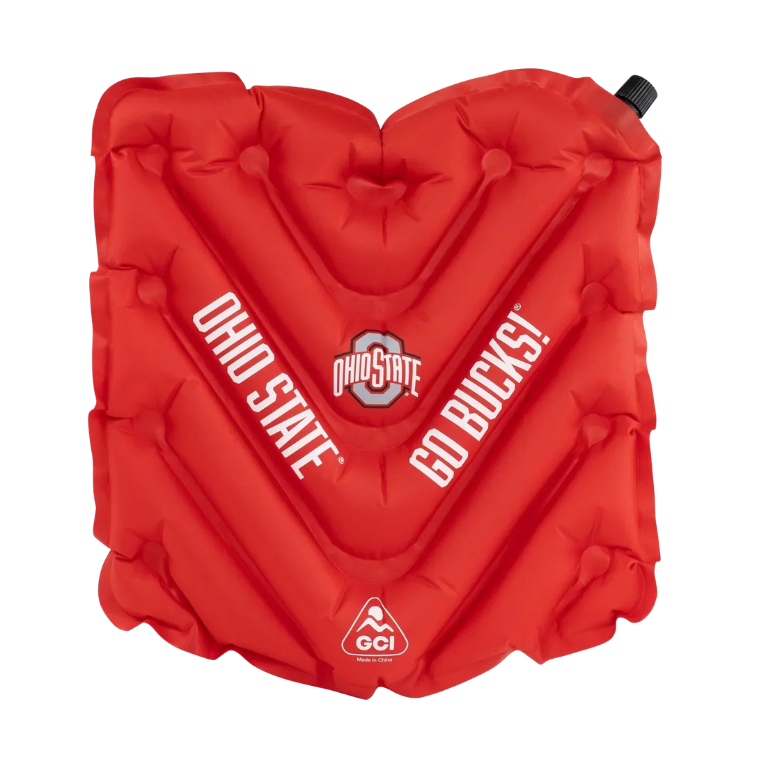 Ergonomic Back-Support College V Seat Inflatable Stadium Cushion - Ohio State Buckeyes - Choice 778 - Ergonomic Portable Stadium Seat for Sports Events - Default Title