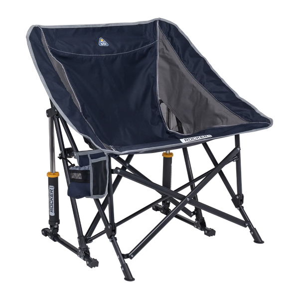 Smooth Motion Pod Rocker - Choice 933 - Heavy-Duty Kickback Rocker with Beverage Holder - Indigo