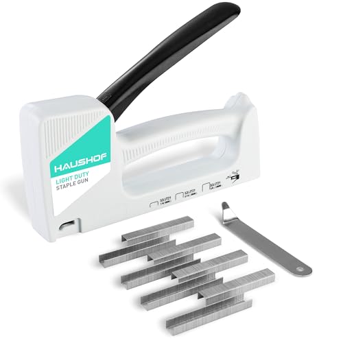 high-quality HAUSHOF Light Duty Staple Gun, Upholstery Staple Gun with 800PCS Set