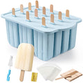 Minimalist Popsicles Molds, MEETRUE 12 Pieces Silicone Popsicle Molds convenient-Release Collection
