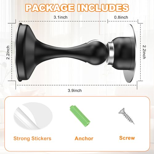 Minimalist Crosize Magnetic Door Stoppers 2 Pack, Stainless Steel Door Stops, Essentials