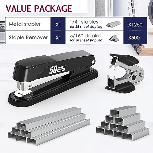 refined Metal Stapler Heavy Duty 50 Sheet Capacity Collection