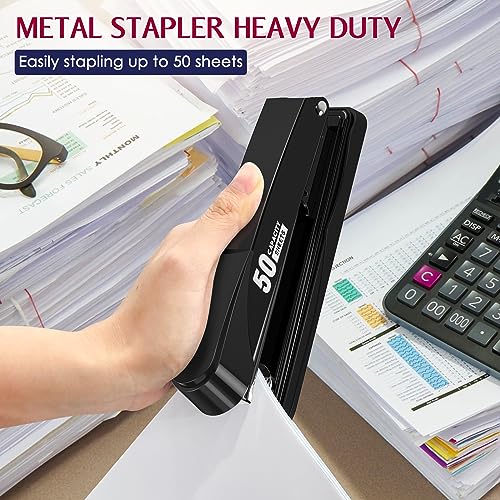 refined Metal Stapler Heavy Duty 50 Sheet Capacity Collection