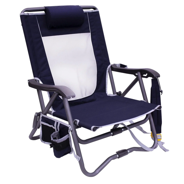 Micro-Folding Bi-Fold Slim Event Chair - Choice 334 - Premium Slim-Fold Compact Chair with Messenger Bag - Indigo
