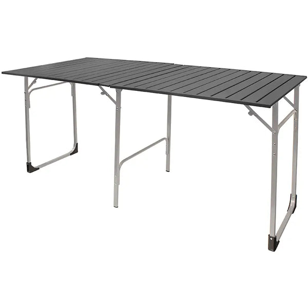 Heavy-Duty Grilling Slim-Fold Table XL - Choice 651 - Slim-Fold Outdoor Cook Station with Storage Shelves - Default Title