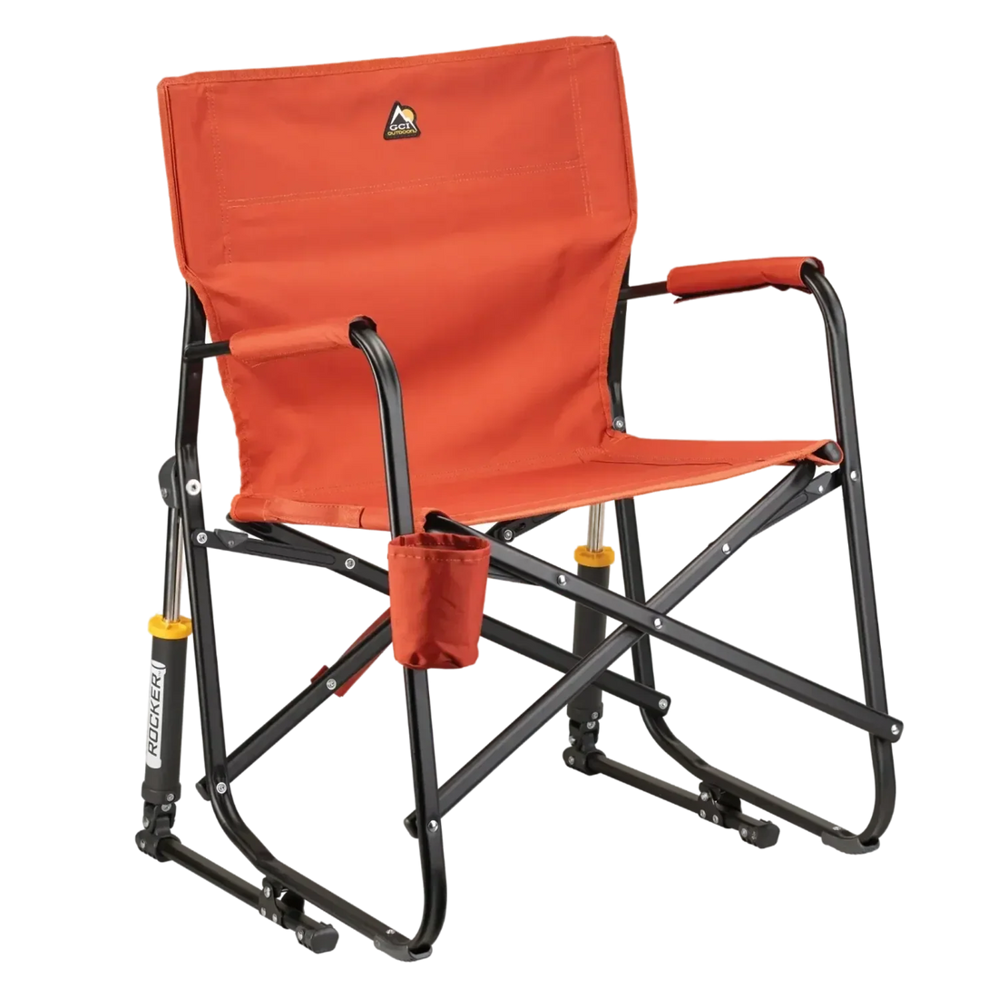 Patented Spring-Action Freestyle Rocker - Pumpkin Spice - Choice 373 - Patented Spring-Action Rocking Chair for Camping - Pumpkin Spice
