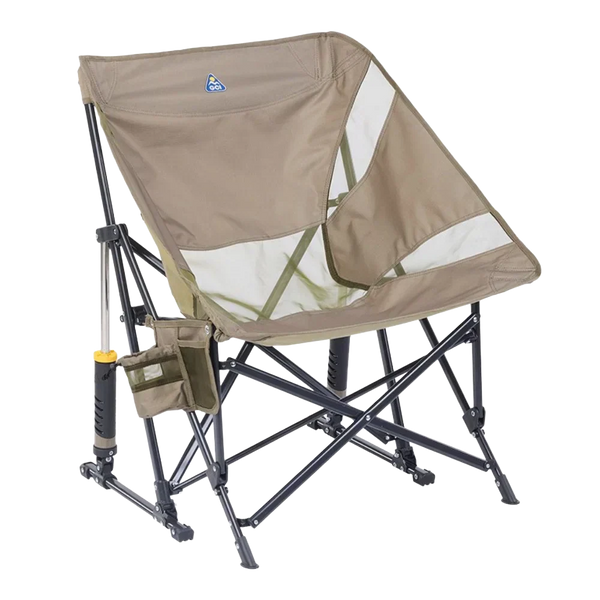 Luxury Camp Pod Rocker Elite - Choice 832 - Freestyle Rocker Portable Outdoor Folding Chair - Aged Fatigue